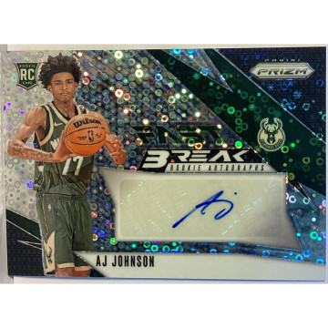 24-25 PANINI PRIZM AJ JOHNSON RC AUTO 貼紙簽 公鹿 球員卡 FAST BREAK