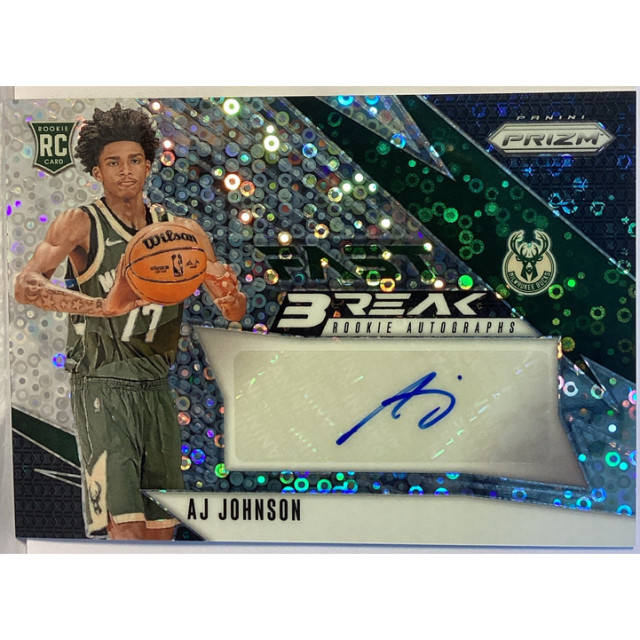 24-25 PANINI PRIZM AJ JOHNSON RC AUTO 貼紙簽 公鹿 球員卡 FAST BREAK