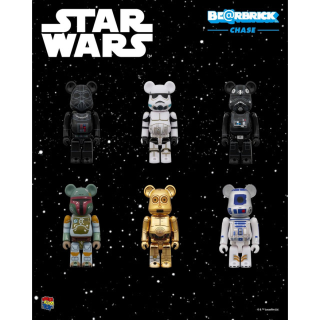 確認款 BEETLE BE@RBRICK 星際大戰 STAR WARS 黑武士 白兵 波巴·費特 庫柏力克熊 100%