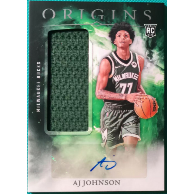 2024-25 PANINI NBA ORIGINS AJ JOHNSON RC RJA 球衣簽名卡 公鹿 球員卡 起源
