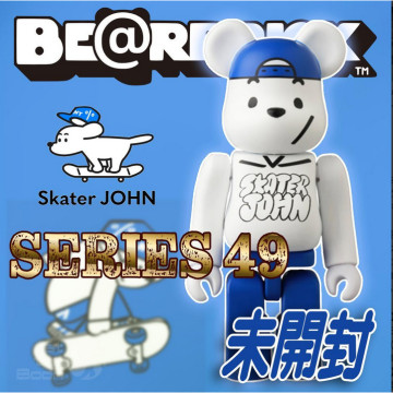 BEETLE BE@RBRICK SKATER JOHN 小狗 柴田昌達 49代 S49 盒抽 庫柏力克熊 100%