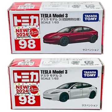 BEETLE TOMICA TESLA MODEL 3 特斯拉 多美卡 一般 初回 2024新車貼 NO.98
