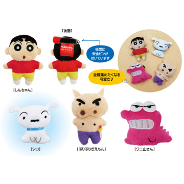 BEETLE 蠟筆小新 別針 裝飾 絨毛 娃娃 鱷魚餅乾 鱷魚山先生 肥嘟嘟佐衛門 兔子 妮妮 野原新之助 日本正版