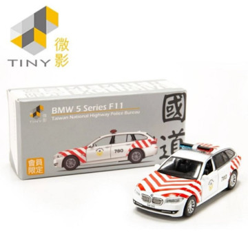 BEETLE 微影 TINY BMW 5 SERIES F11 台灣 警車 780 紅斑馬 國道 1/64合金模型車