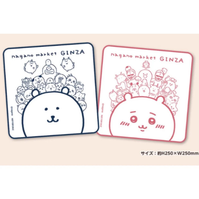 BEETLE NAGANO 特典 吉伊卡哇 自嘲熊 聯名 手帕 方巾 毛巾 烏薩奇 小八貓 日本正版 CHIIKAWA