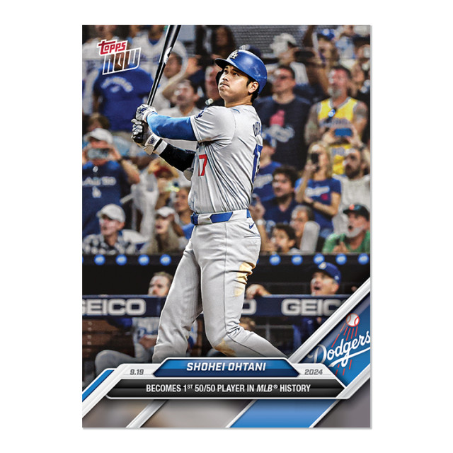 BEETLE SHOHEI OHTANI 大谷翔平 50/50 1ST MLB TOPPS NOW 棒球卡 洛杉磯 道奇