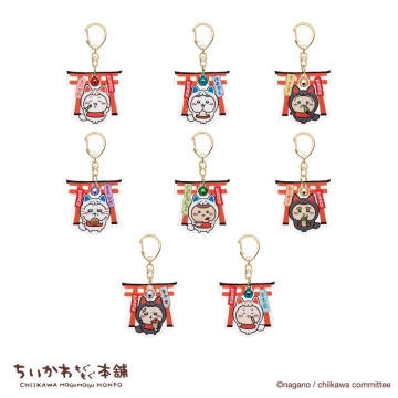 BEETLE 伏見稻荷 鑰匙圈 MOGUMOGU本舖 狐狸 烏薩奇 吊飾 掛飾 CHIIKAWA 吉伊卡哇 神社