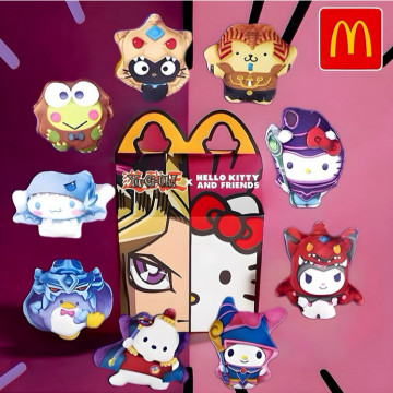 BEETLE 麥當勞 YU-GI-OH X HELLO KITTY 快樂兒童餐 娃娃吊飾 遊戲王 聯名 美國限定