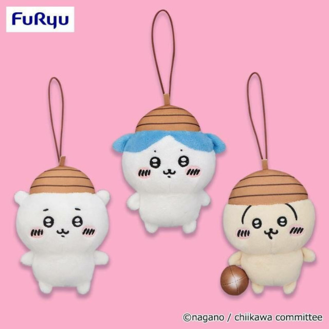 三隻一組 BEETLE FURYU 橡子帽 吉伊卡哇 烏薩奇 小八貓 吊飾 絨毛娃娃 CHIIKAWA 景品 日本正版