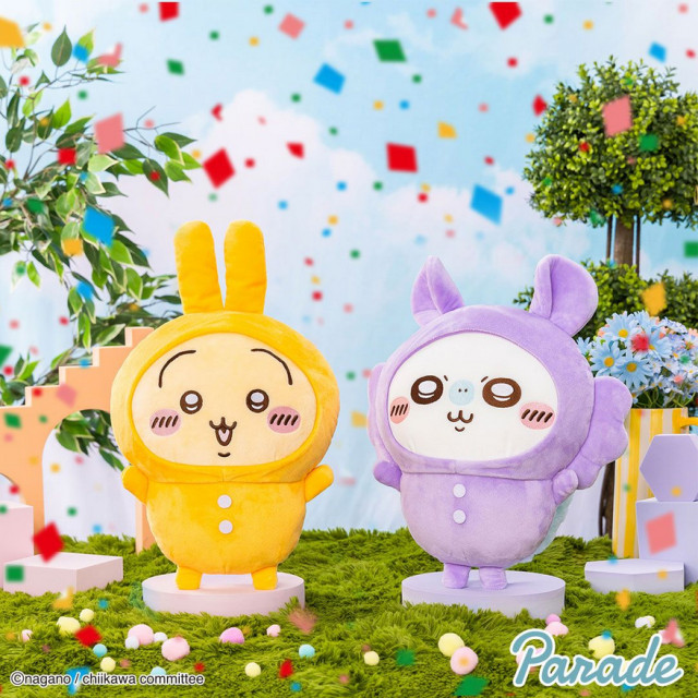 BEETLE PARADE 吉伊卡哇 睡衣派對 烏薩奇 小桃 絨毛娃娃 35公分 CHIIKAWA 景品 日本正版 兔兔