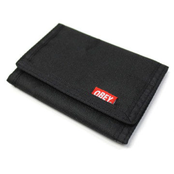 BEETLE OBEY QUALITY DISSENT TRIFOLD WALLET 全黑 皮夾 短夾