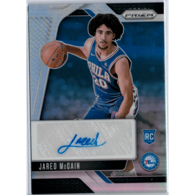 2024-25 PANINI PRIZM JARED MCCAIN RC ROOKIE AUTO 貼紙簽 76人 球員卡