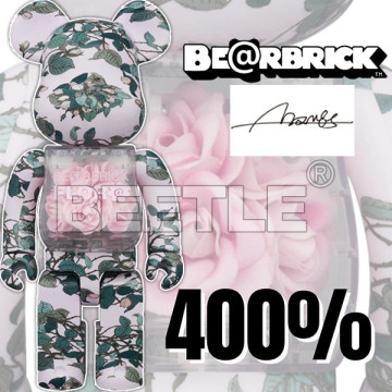 BEETLE BE@RBRICK FLOR@ 玫瑰 肚中花 永生花 粉色 庫柏力克熊 PINK ROSE 400%