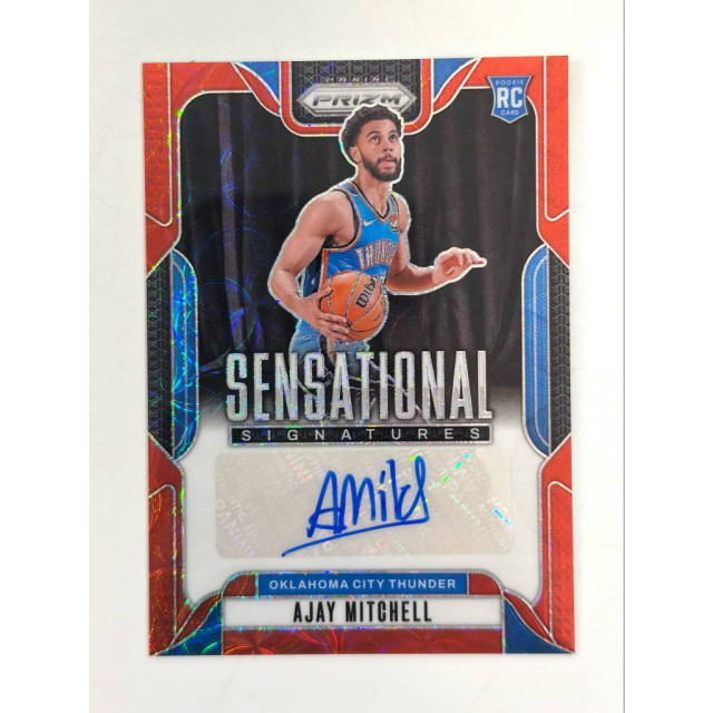 24-25 PRIZM NBA AJAY MITCHELL SENSATIONAL RC AUTO 貼紙簽 雷霆 球員卡