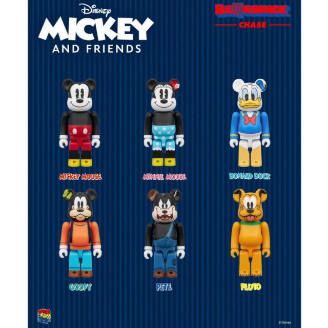確認款 BEETLE BE@RBRICK 米奇 米妮 唐老鴨 高飛 布魯托 MICKEY 迪士尼 庫柏力克熊 100%