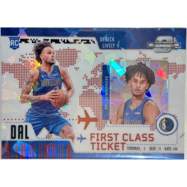 23-24 PANINI CONTENDERS OPTIC DERECK LIVELY 藍碎冰 RC 球票 175張