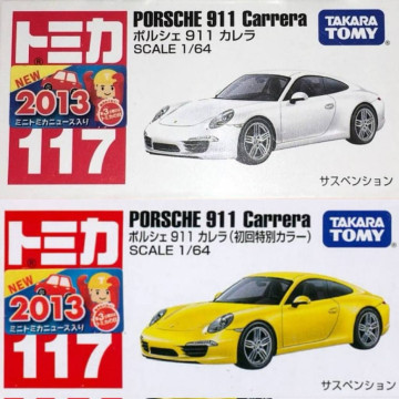 BEETLE TOMICA PORSCHE 911 CARRERA 多美卡 小汽車 日版 2013新車貼 NO.117