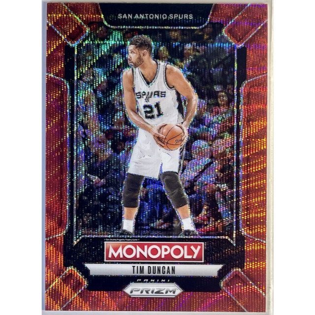 2024-25 PANINI PRIZM MONOPOLY TIM DUNCAN 紅波紋 馬刺 球員卡 大富翁 鄧肯