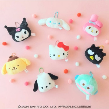 BEETLE 日本正版 三麗鷗 酷企鵝 庫洛米 大耳狗 美樂蒂 帕恰狗 布丁狗 人魚漢頓 吊飾 大頭娃娃 掛飾 鑰匙圈