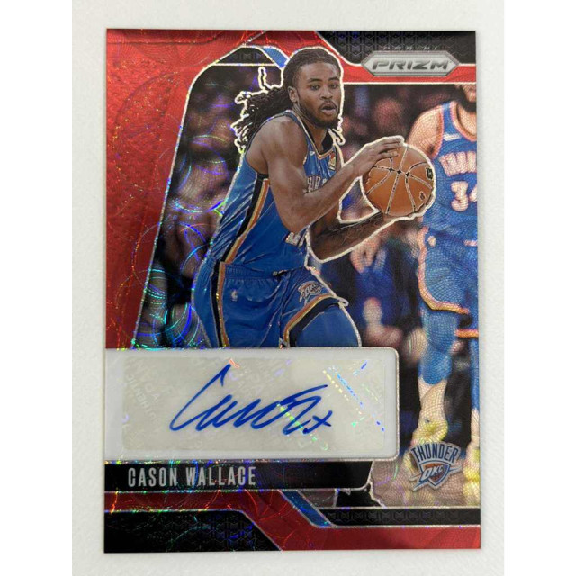 2024-25 PANINI PRIZM NBA CASON WALLACE AUTO 紅圈圈 貼紙簽 雷霆 球員卡