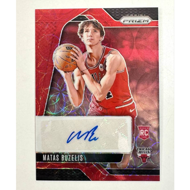 2024-25 PRIZM NBA MATAS BUZELIS RC AUTO 貼紙簽 公牛 紅 圈圈亮 球員卡