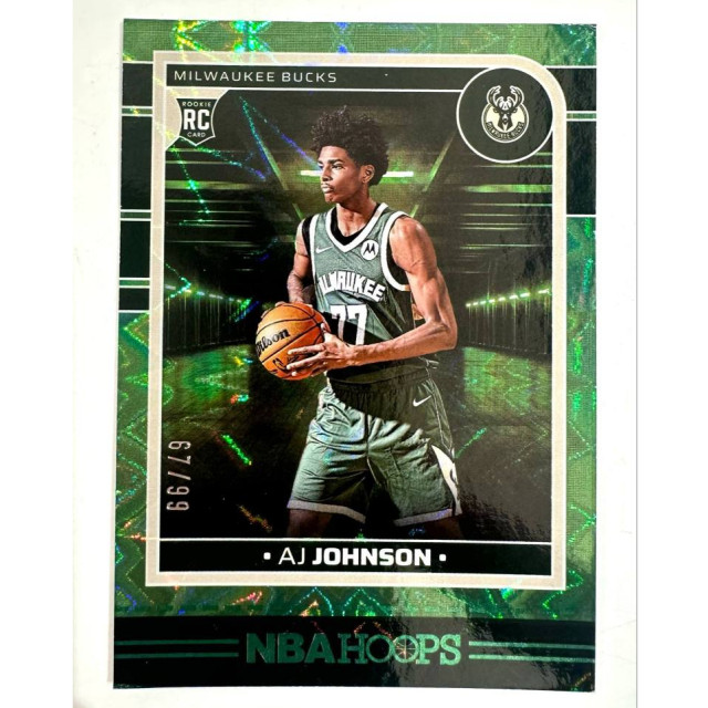 2024-25 PANINI NBA HOOPS AJ JOHNSON RC BUCKS 公鹿 新人 99張 球員卡