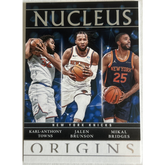24-25 PANINI NBA 起源 ORIGINS NUCLEUS 紐約尼克 唐斯 JALEN MIKAL 三人卡