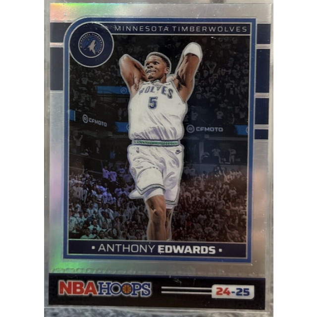 2024-25 PANINI NBA HOOPS ANTHONY EDWARDS #181 SILVER PRIZM
