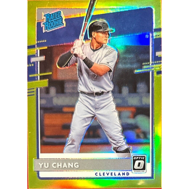 PANINI 2020 MLB PRIZM DONRUSS OPTIC YU CHANG 張育成 棒球卡 球員卡 萊姆綠