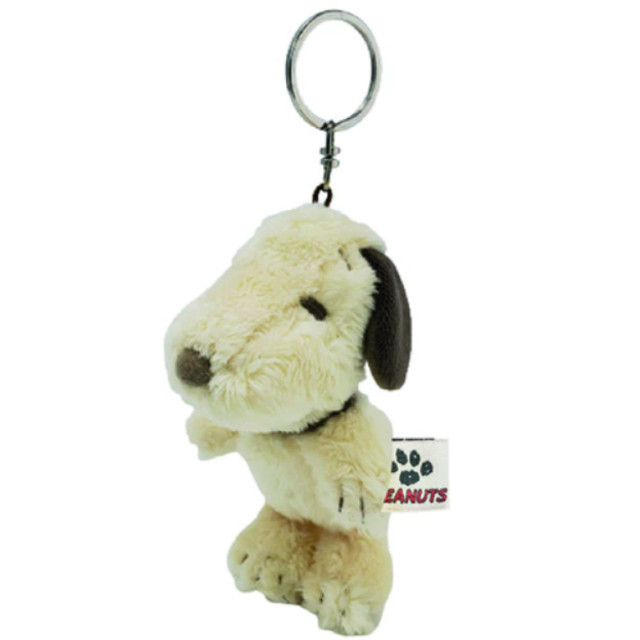 BEETLE 日本正版 SNOOPY 史努比 米色 奶茶色 吊飾 絨毛 娃娃 包包吊飾 掛飾 鑰匙圈
