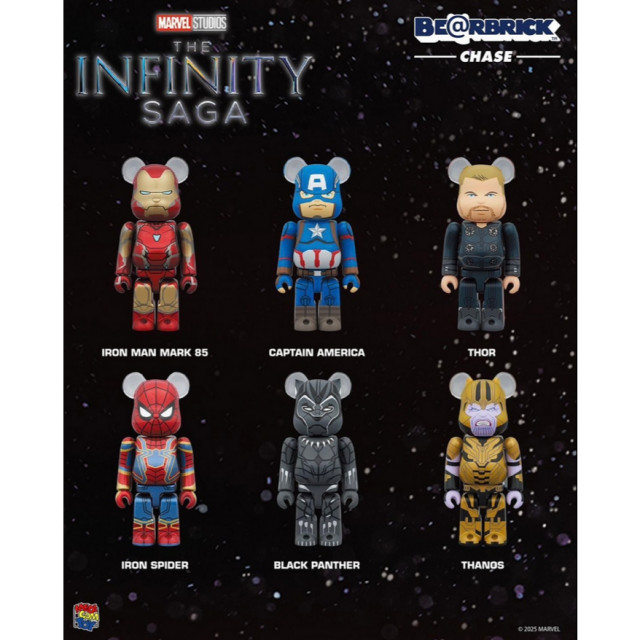 確認款 BEETLE BE@RBRICK 盲盒 漫威 鋼鐵人 蜘蛛人 INFINITY SAGA 庫柏力克熊 100%
