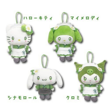 BEETLE 抹茶系列 KITTY 凱蒂貓 庫洛米 酷洛米 三麗鷗 吊飾 絨毛娃娃 可收納小物 包包掛飾 日本正版