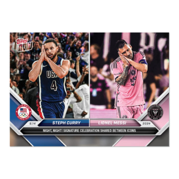TOPPS NOW 柯瑞 梅西 STEPHAN CURRY LIONEL MESSI 原封殼藝術卡 紀念卡 收藏卡