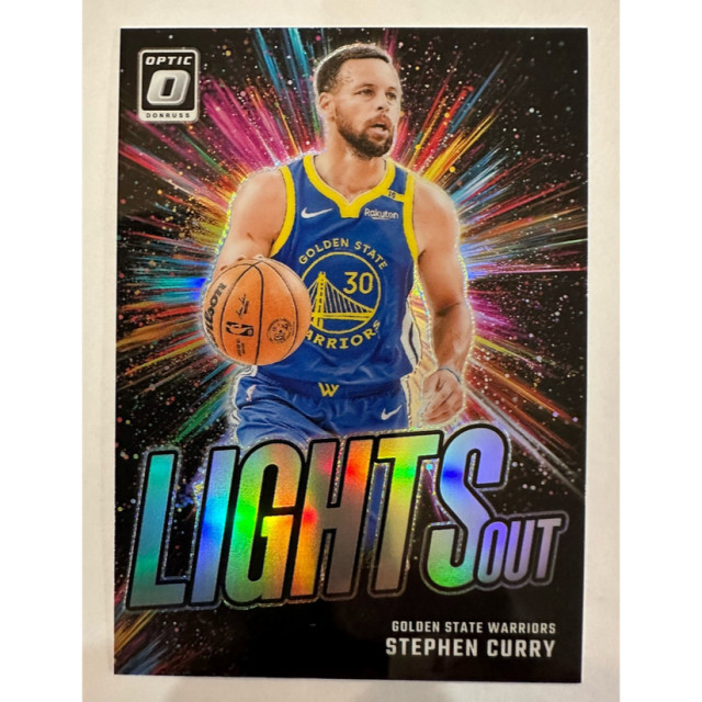 2024-25 PANINI DONRUSS OPTIC 金州勇士 CURRY LIGHTS OUT 銀亮 球員卡 SP