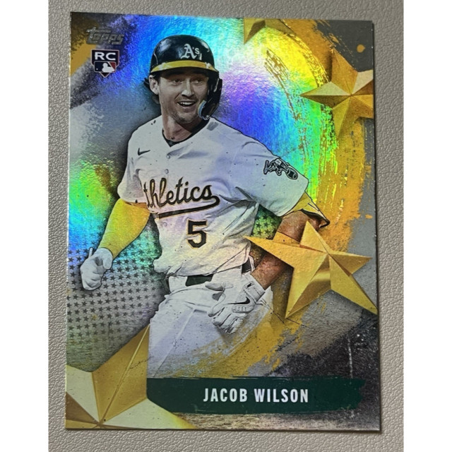 2025 TOPPS SERIES 2 JACOB WILSON RC STARS OF MLB 運動家 銀亮 球員卡