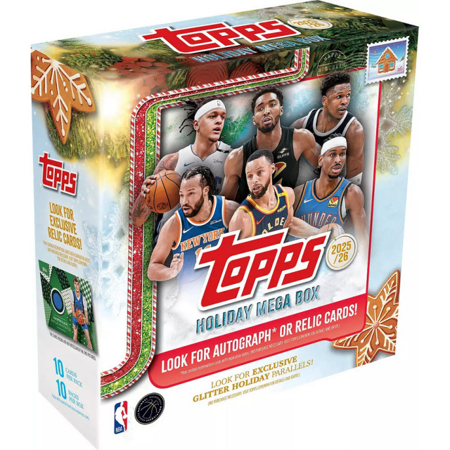 整盒販售 2025 TOPPS HOLIDAY BASKETBALL MEGA BOX 籃球卡 球員卡