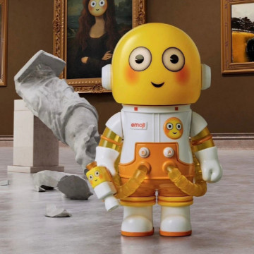 確認款 BEETLE MOLLY 獨自開朗 泡泡瑪特 EMOJI 表情符號系列 POPMART MEGA 盒抽 100%