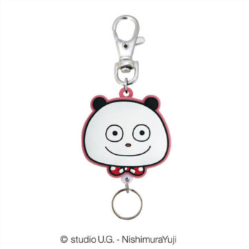 BEETLE 日本正版 西村裕二 熊貓 開心熊貓 伸縮 鑰匙圈 吊飾 大頭款 可愛 包包吊飾