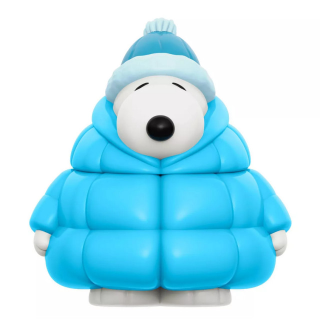 SUPER7 花生漫畫 PEANUTS SNOOPY PUFFY COAT 冬日 史努比 穿羽絨外套 藍色 圓滾滾 公仔